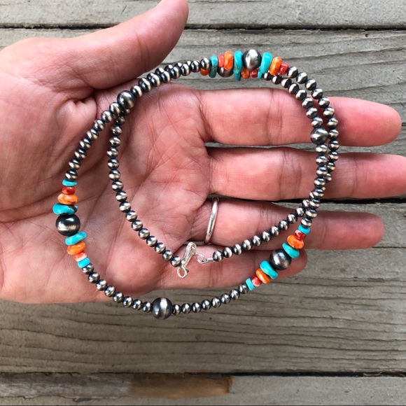 SOLD‼️Turquoise Spiny Oyster Navajo Pearl Style - Picture 5 of 5